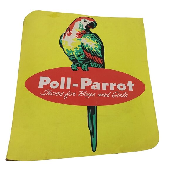Poll Parrot Shoes for Boys and Girls Vintage Advertising Display Sign - Picture 1 of 3